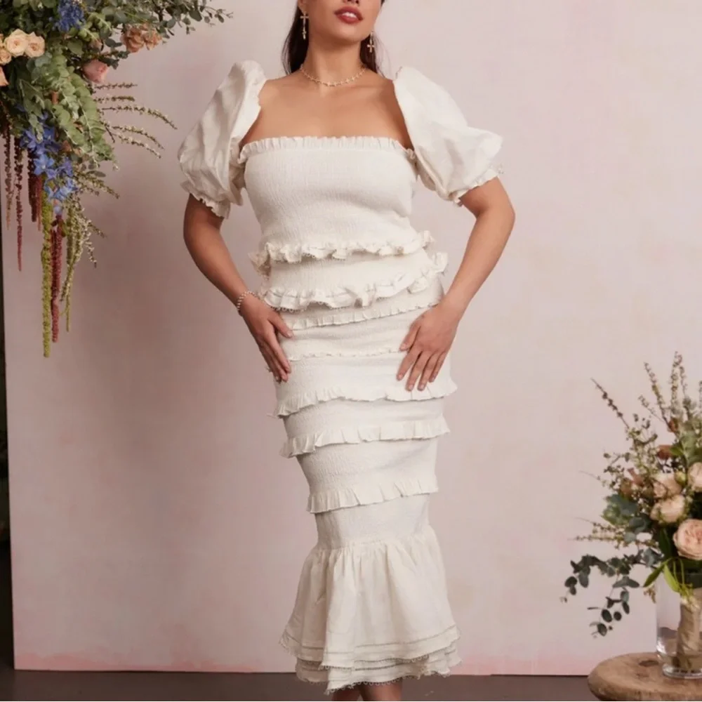 V. Chapman Leilani Top & Linnea Skirt Set size 4 small anthropology BHLDN - Picture 4 of 10